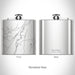 Rendered View of Emigrant Montana Map on 6oz Stainless Steel Flask
