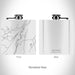 Rendered View of Emigrant Montana Map on 6oz Stainless Steel Flask in White