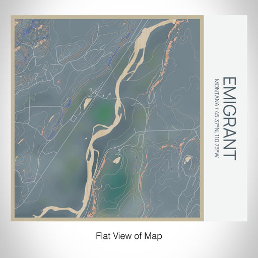 Rendered View of Emigrant Montana Map on 17oz Stainless Steel Insulated Tumbler in Afternoon Map Style