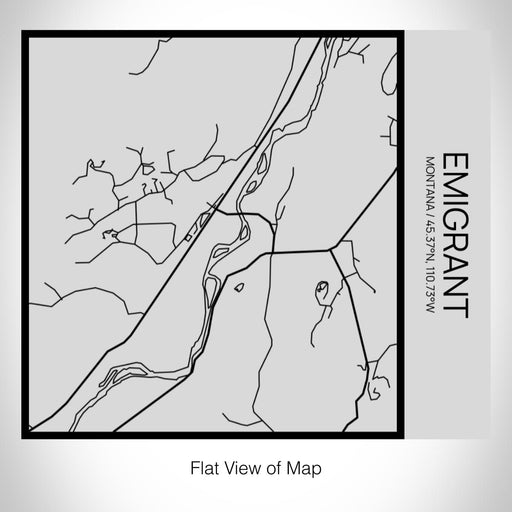 Rendered View of Emigrant Montana Map on 17oz Stainless Steel Insulated Tumbler in Tactile Lines with Succulent in Background