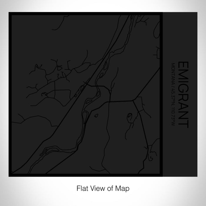 Rendered View of Emigrant Montana Map on 17oz Stainless Steel Insulated Tumbler in Matte Black with Tactile Lines