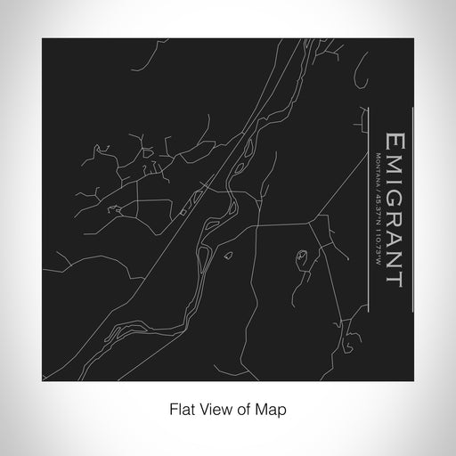Rendered View of Emigrant Montana Map on 17oz Stainless Steel Insulated Tumbler in Black