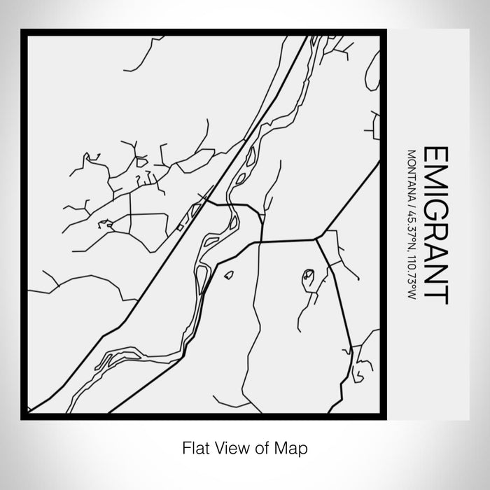 Rendered View of Emigrant Montana Map on 17oz Stainless Steel Insulated Tumbler in Matte White with Tactile Lines