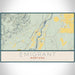 Emigrant Montana Map Print Landscape Orientation in Woodblock Style With Shaded Background