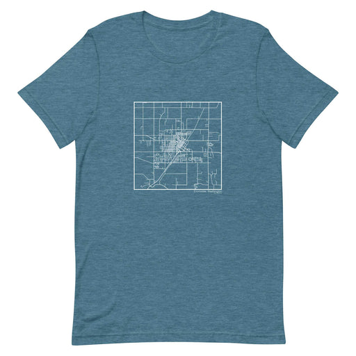 Enumclaw Washington  Map Unisex T-Shirt with City inscription in Heather Teal