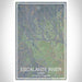 Escalante River Utah Map Print Portrait Orientation in Afternoon Style With Shaded Background