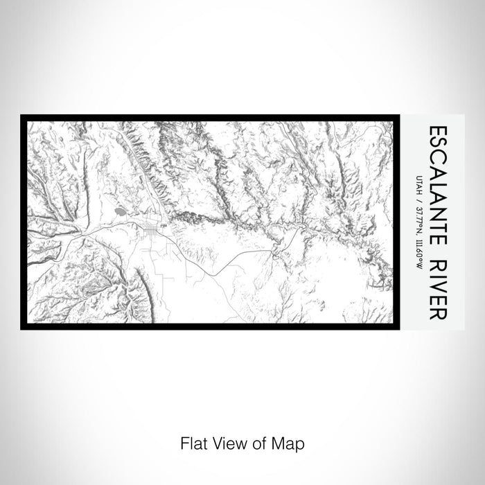 Rendered View of Escalante River Utah Map on 17oz Stainless Steel Insulated Bottle with printed classic style map