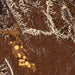 Escalante River Utah Map Print in Ember Style Zoomed In Close Up Showing Details
