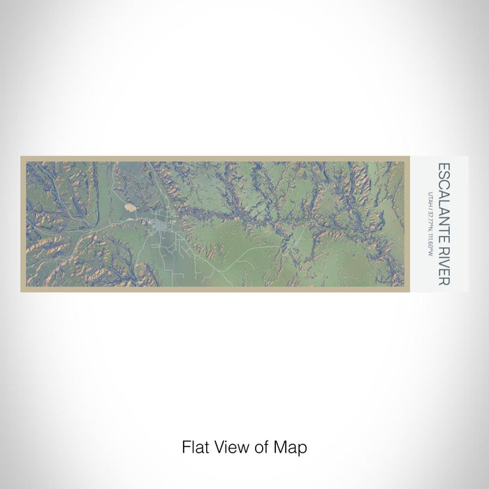 Rendered View of Escalante River Utah Map on 10oz Stainless Steel Insulated Cup in Afternoon with Sliding Lid