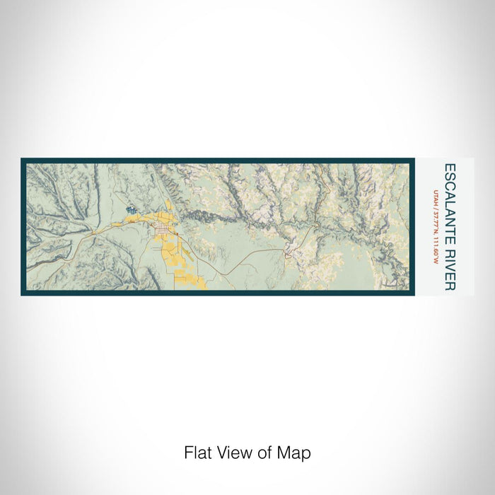 Rendered View of Escalante River Utah Map on 10oz Stainless Steel Insulated Cup in Woodblock with Sliding Lid