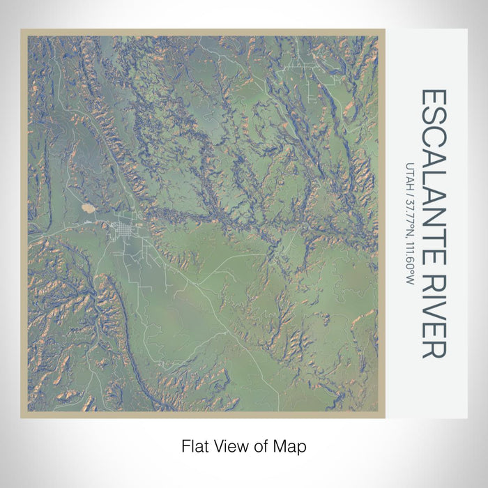 Rendered View of Escalante River Utah Map on 17oz Stainless Steel Insulated Tumbler in Afternoon Map Style