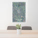 24x36 Estacada Oregon Map Print Portrait Orientation in Afternoon Style Behind 2 Chairs Table and Potted Plant