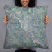 Person holding 22x22 Custom Estacada Oregon Map Throw Pillow in Afternoon