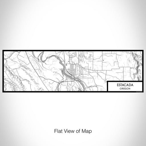 Flat View of Map Custom Estacada Oregon Map Enamel Mug in Classic