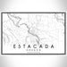 Estacada Oregon Map Print Landscape Orientation in Classic Style With Shaded Background