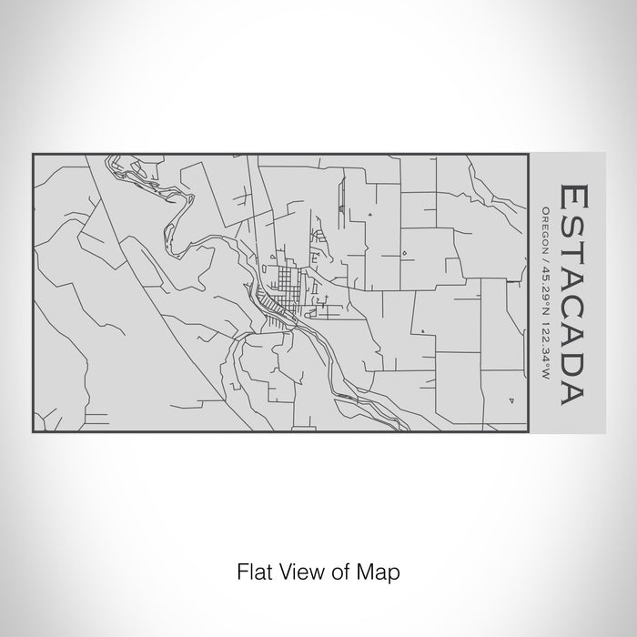 Rendered View of Estacada Oregon Map on 17oz Stainless Steel Insulated Cola Bottle