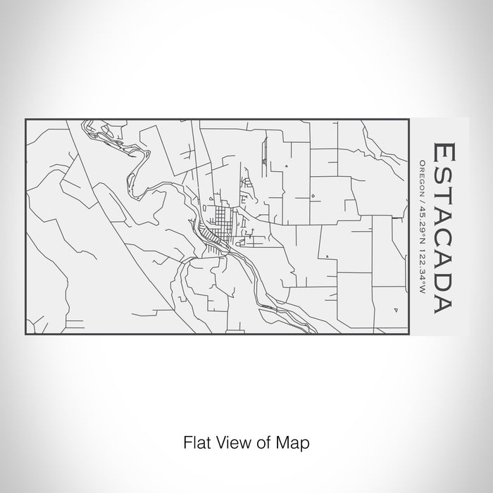 Rendered View of Estacada Oregon Map on 17oz Stainless Steel Insulated Cola Bottle in White