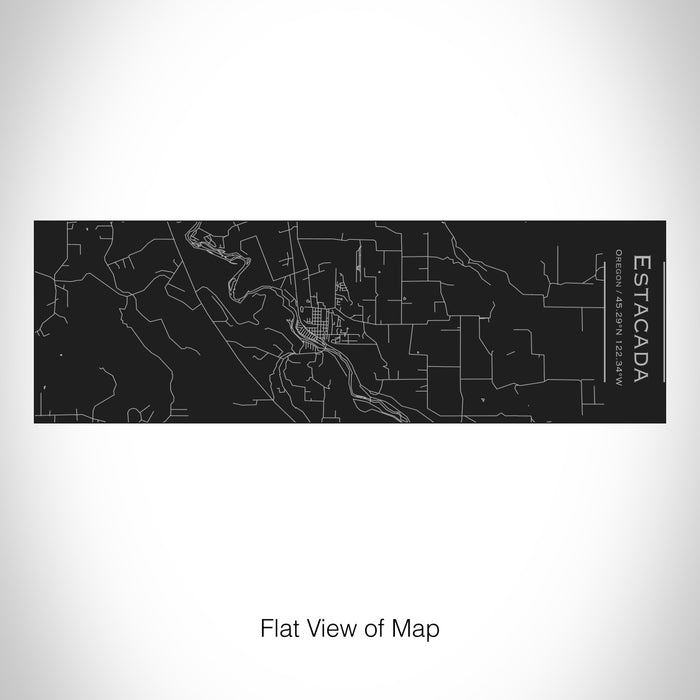 Rendered View of Estacada Oregon Map on 10oz Stainless Steel Insulated Cup with Sliding Lid in Black