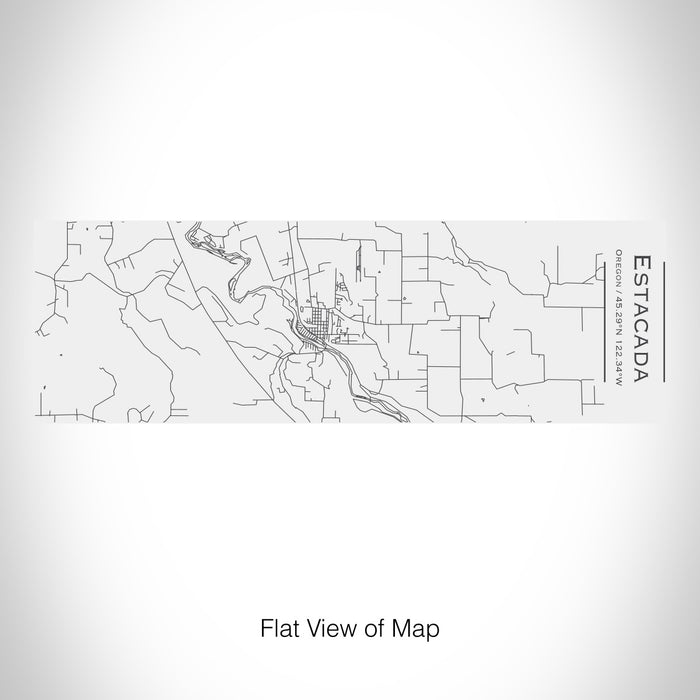 Rendered View of Estacada Oregon Map on 10oz Stainless Steel Insulated Cup with Sliding Lid in White