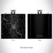 Rendered View of Estacada Oregon Map on 6oz Stainless Steel Flask in Black