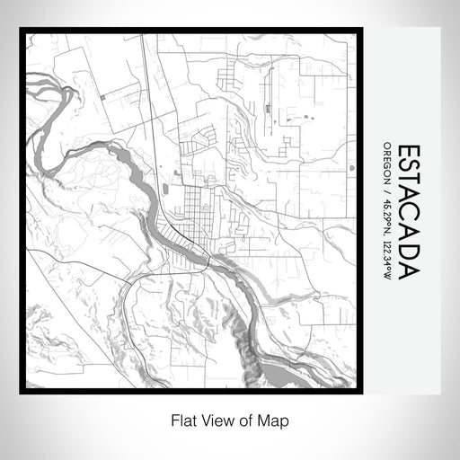 Rendered View of Estacada Oregon Map on 17oz Stainless Steel Insulated Tumbler in Classic Map Style