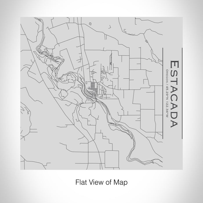 Rendered View of Estacada Oregon Map on 17oz Stainless Steel Insulated Tumbler