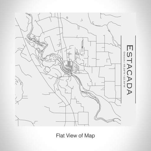 Rendered View of Estacada Oregon Map on 17oz Stainless Steel Insulated Tumbler in White