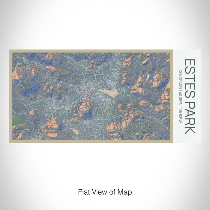 Rendered View of Estes Park Colorado Map on 17oz Stainless Steel Insulated Bottle with printed afternoon style map