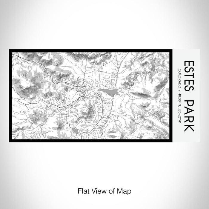 Rendered View of Estes Park Colorado Map on 17oz Stainless Steel Insulated Bottle with printed classic style map