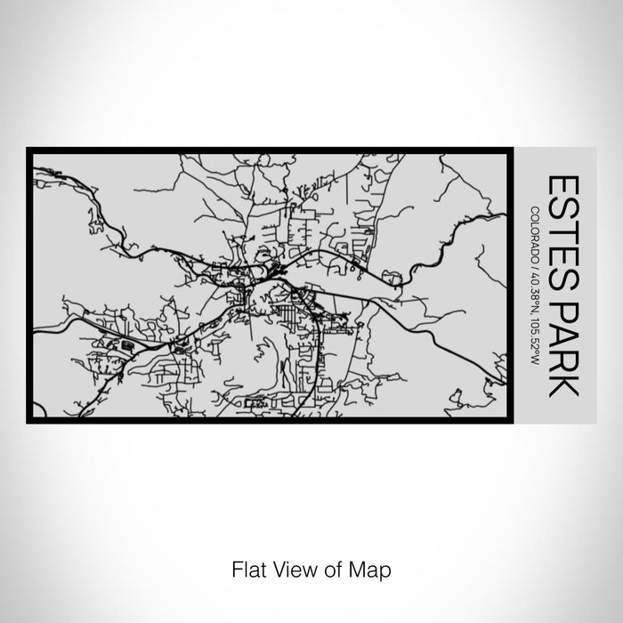 Rendered View of Estes Park Colorado Map on 17oz Stainless Steel Insulated Cola Bottle in Stainless