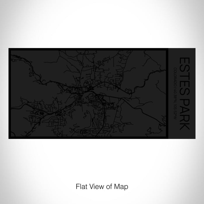 Rendered View of Estes Park Colorado Map on 17oz Stainless Steel Insulated Cola Bottle in Stainless in Matte Black