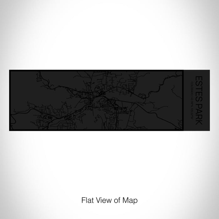 Rendered View of Estes Park Colorado Map on 10oz Stainless Steel Insulated Cup in Matte Black with Sliding Lid