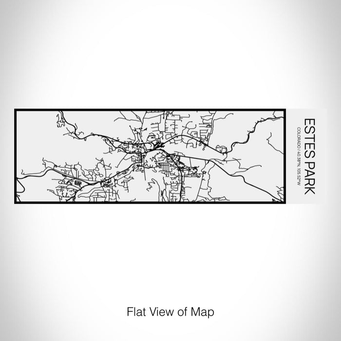 Rendered View of Estes Park Colorado Map on 10oz Stainless Steel Insulated Cup in Matte White with Sliding Lid