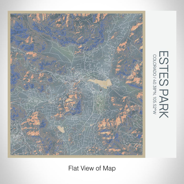 Rendered View of Estes Park Colorado Map on 17oz Stainless Steel Insulated Tumbler in Afternoon Map Style