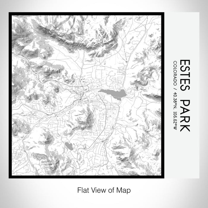 Rendered View of Estes Park Colorado Map on 17oz Stainless Steel Insulated Tumbler in Classic Map Style