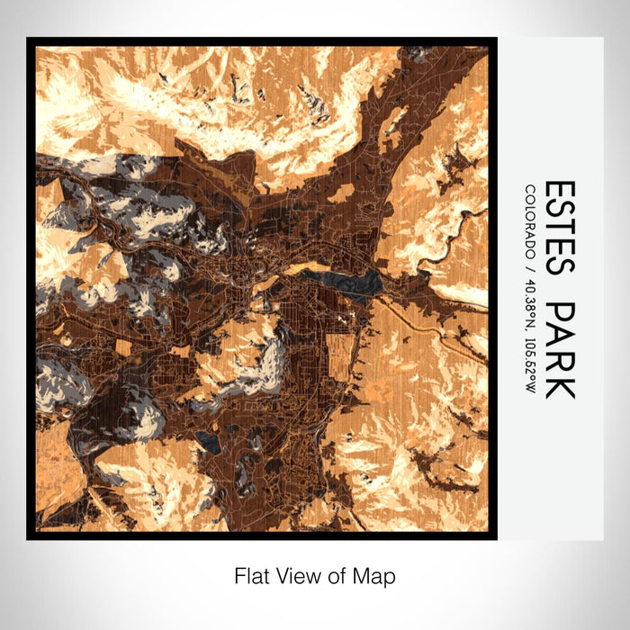 Rendered View of Estes Park Colorado Map on 17oz Stainless Steel Insulated Tumbler in Ember Map Style
