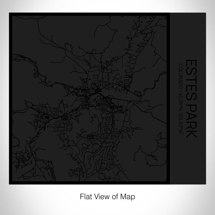 Rendered View of Estes Park Colorado Map on 17oz Stainless Steel Insulated Tumbler in Matte Black with Tactile Lines