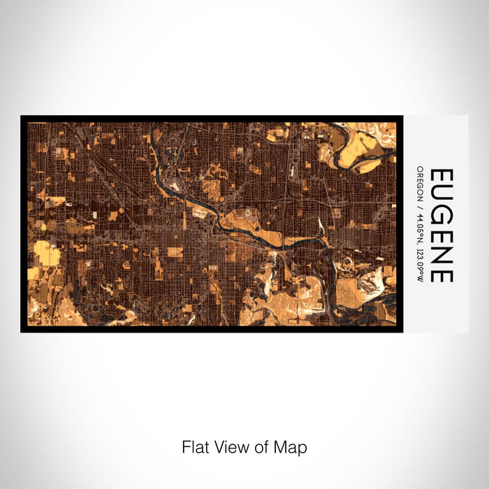 Rendered View of Eugene Oregon Map on 17oz Stainless Steel Insulated Bottle with printed ember style map