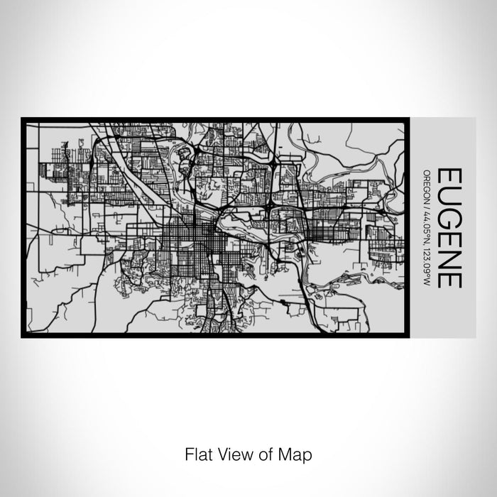 Rendered View of Eugene Oregon Map on 17oz Stainless Steel Insulated Cola Bottle in Stainless