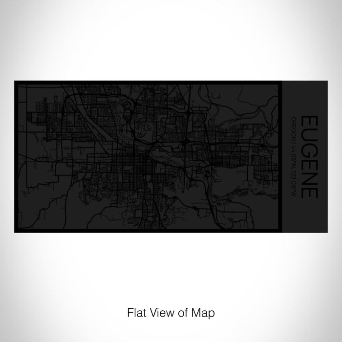 Rendered View of Eugene Oregon Map on 17oz Stainless Steel Insulated Cola Bottle in Stainless in Matte Black