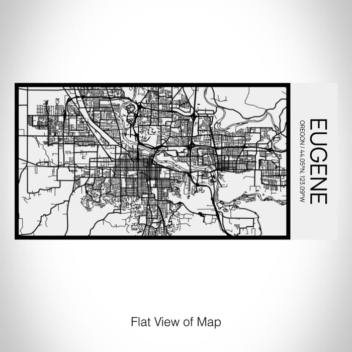 Rendered View of Eugene Oregon Map on 17oz Stainless Steel Insulated Cola Bottle in Stainless in Matte White