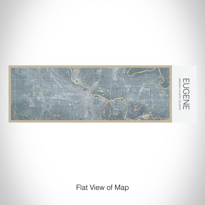 Rendered View of Eugene Oregon Map on 10oz Stainless Steel Insulated Cup in Afternoon with Sliding Lid