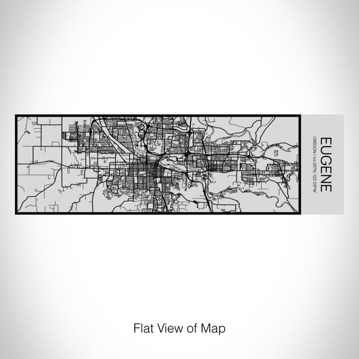 Rendered View of Eugene Oregon Map on 10oz Stainless Steel Insulated Cup with Sipping Lid