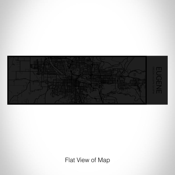 Rendered View of Eugene Oregon Map on 10oz Stainless Steel Insulated Cup in Matte Black with Sliding Lid