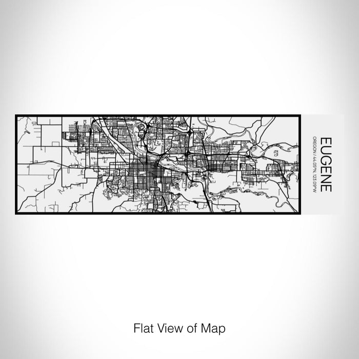 Rendered View of Eugene Oregon Map on 10oz Stainless Steel Insulated Cup in Matte White with Sliding Lid