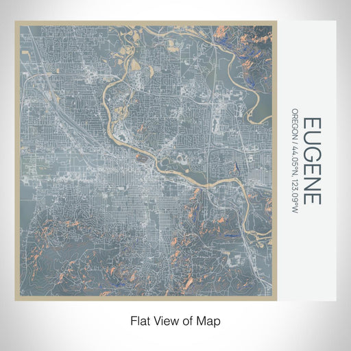 Rendered View of Eugene Oregon Map on 17oz Stainless Steel Insulated Tumbler in Afternoon Map Style