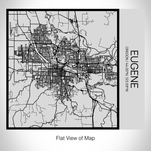 Rendered View of Eugene Oregon Map on 17oz Stainless Steel Insulated Tumbler in Tactile Lines with Succulent in Background