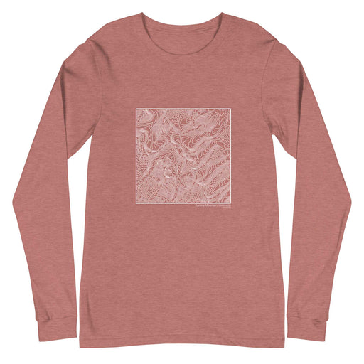 Eureka Mountain Colorado Topographic  Map Unisex Long-Sleeve T-shirt with City inscription in Heather Mauve