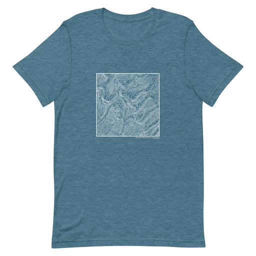Eureka Mountain Colorado Topographic  Map Unisex T-Shirt with City inscription in Heather Teal