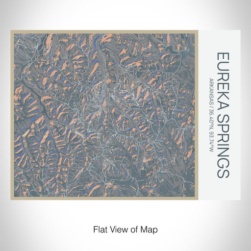 Rendered View of Eureka Springs Arkansas Map on 20oz Stainless Steel Insulated Bottle with Bamboo Top with printed afternoon style map